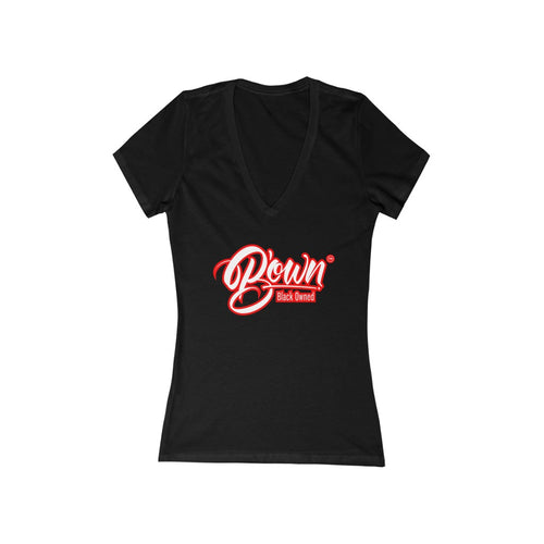 Women's Jersey Short Sleeve Deep V-Neck Tee